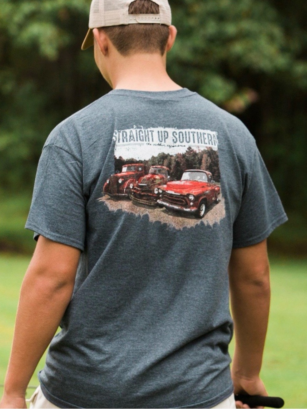 Straight Up Southern Charcoal Short-Sleeve Graphic Tee